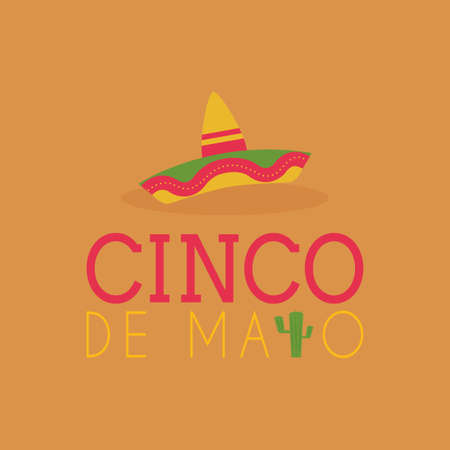 abstract cinco de mayo background with some special objectsのイラスト素材