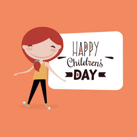 abstract happy children day with some special objectsのイラスト素材
