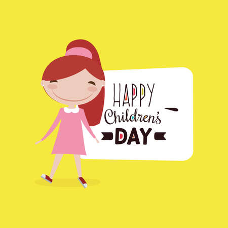 abstract happy children day with some special objectsのイラスト素材