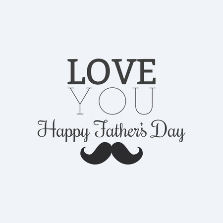 abstract happy father day label on a white backgroundのイラスト素材