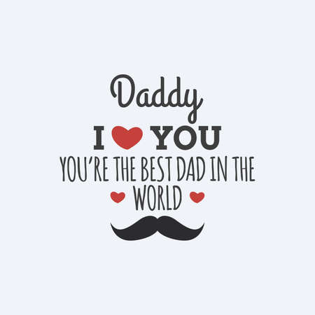 abstract happy father day label on a white backgroundのイラスト素材