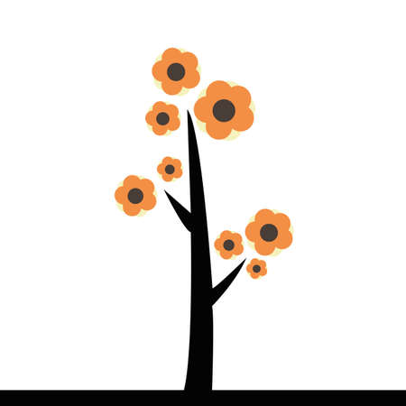 Abstract cute tree on a white backgroundのイラスト素材