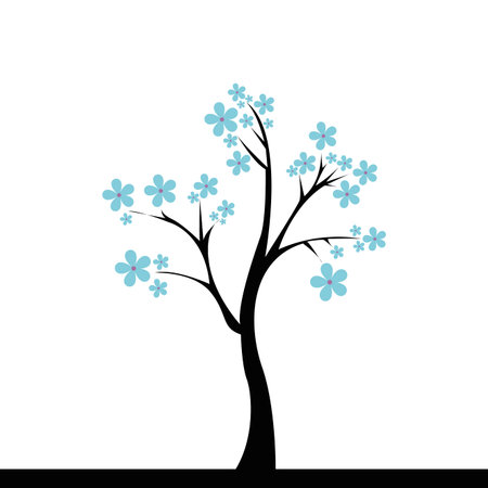 Abstract cute tree on a white backgroundのイラスト素材