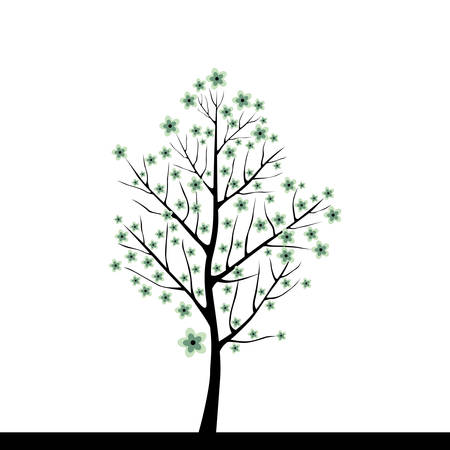 Abstract cute tree on a white backgroundのイラスト素材