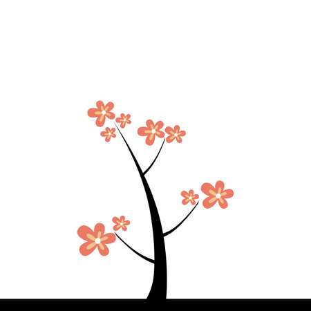Abstract cute tree on a white backgroundのイラスト素材