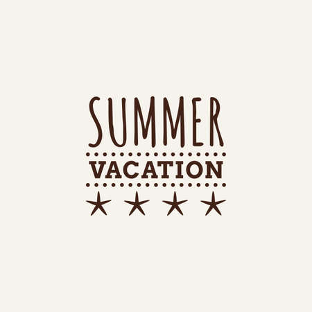 Abstract summer vacation label on a white backgroundのイラスト素材