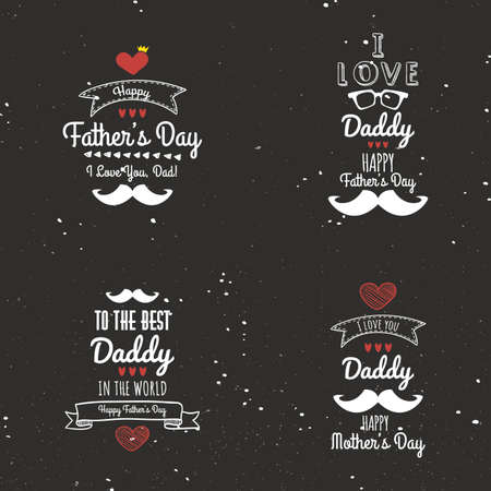 abstrac father day labels on a special backgroundのイラスト素材