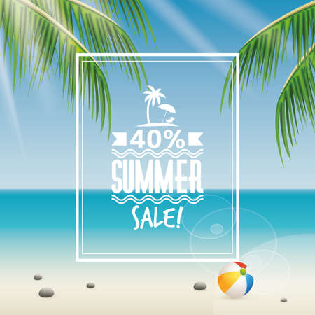 Abstract summer sale label on a special backgroundのイラスト素材