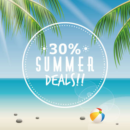 Abstract summer sale label on a special backgroundのイラスト素材