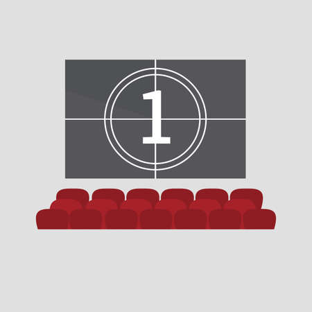 Isolated cinema object on a white backgroundのイラスト素材