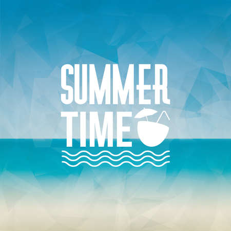 Abstract summer vacation label on a special backgroundのイラスト素材