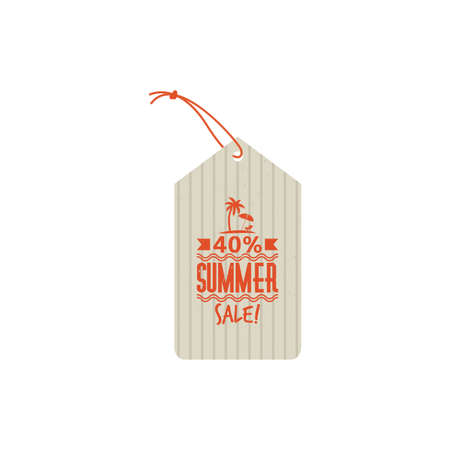 Abstract summer sale label on a white backgroundのイラスト素材
