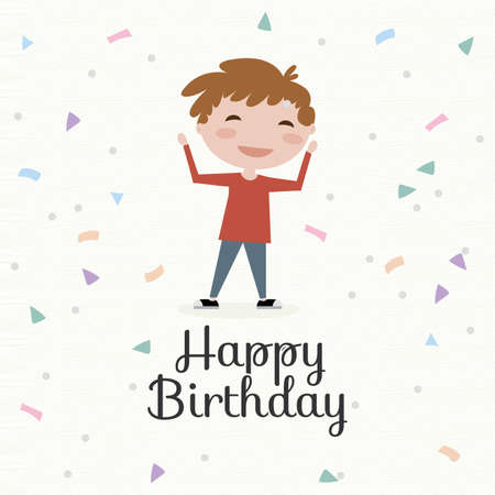 abstract happy birthday background with some special objectsのイラスト素材