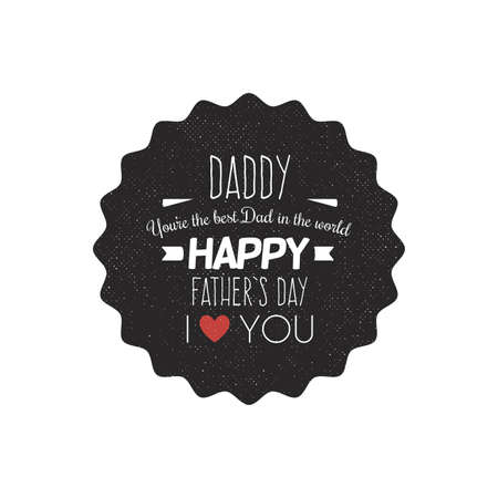 abstrac father day label on a white backgroundのイラスト素材