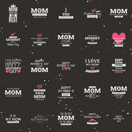 abstract mother day labels on a special backgroundのイラスト素材
