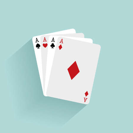 Abstract Casino object on a blue backgroundのイラスト素材