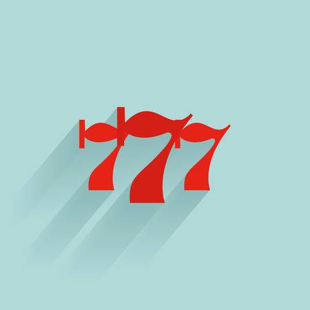 Abstract Casino object on a blue backgroundのイラスト素材