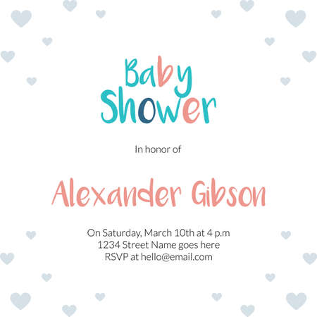 abstract baby shower background with some special objectsのイラスト素材