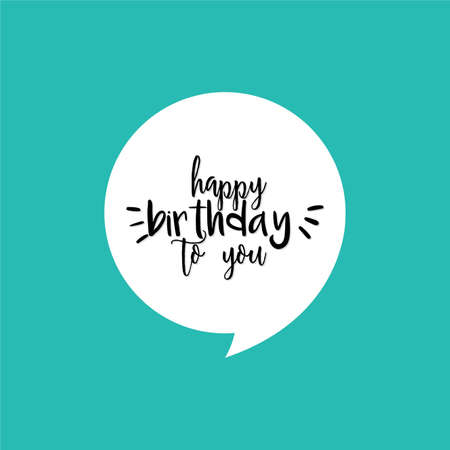 Abstract Happy Birthday label on a blue backgroundのイラスト素材