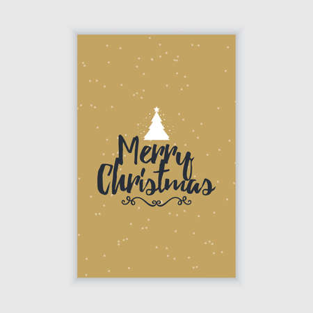 abstract merry christmas label on a white backgroundのイラスト素材