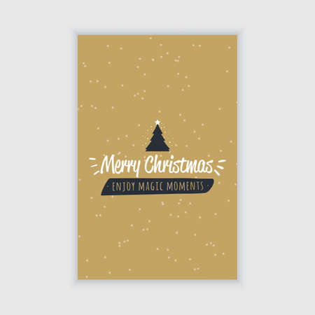 abstract merry christmas label on a white backgroundのイラスト素材