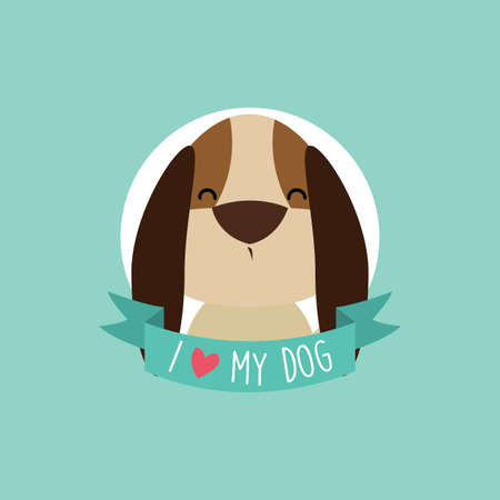 Cute Cartoon dogのイラスト素材