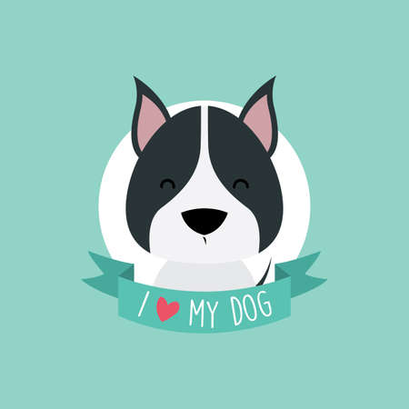 Cute Cartoon dogのイラスト素材