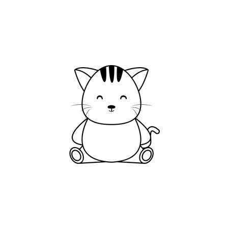 Cute Cartoon catのイラスト素材