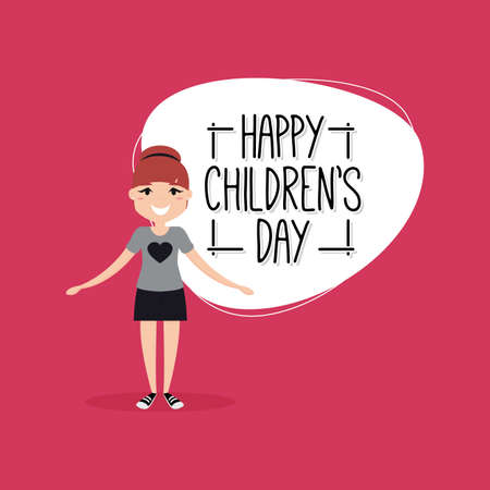 abstract happy children day background with some special objectsのイラスト素材