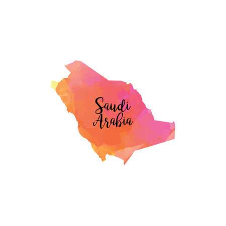 Abstract Saudi arabia mapのイラスト素材