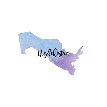 Abstract Uzbekistan mapのイラスト素材