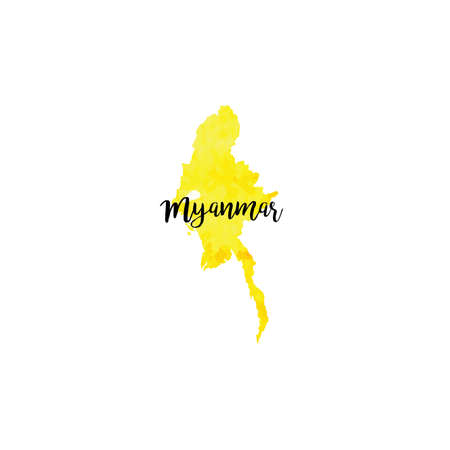 Abstract Myanmar mapのイラスト素材
