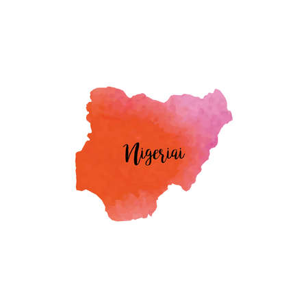 Abstract Nigeria mapのイラスト素材