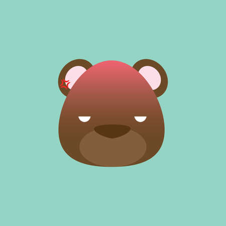 bear face expressionのイラスト素材