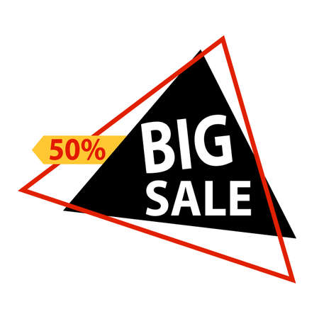 abstract big sale label on a white backgroundのイラスト素材