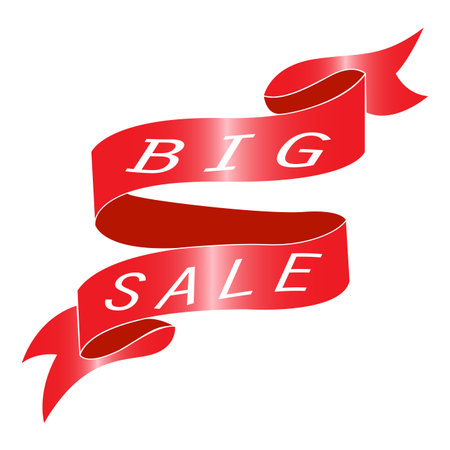 abstract big sale label on a white backgroundのイラスト素材