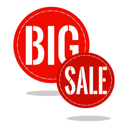 Abstract big sale label on a white backgroundのイラスト素材