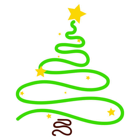 abstract christmas tree on a white backgroundのイラスト素材