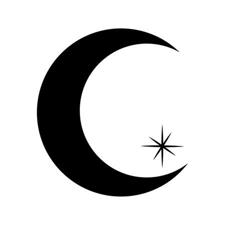 Abstract moon iconのイラスト素材