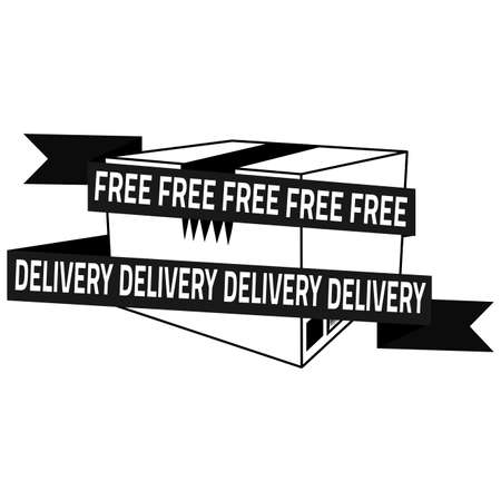 Free Delivery Objectのイラスト素材
