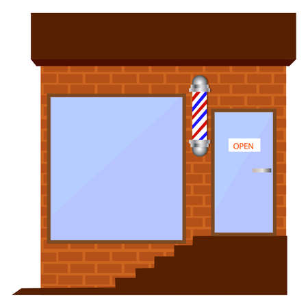 Abstract big building on a white background, vector illustration.のイラスト素材