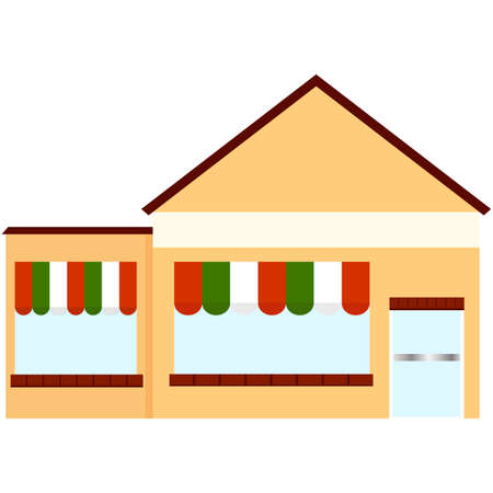 Abstract Big Building on a white backgroundのイラスト素材