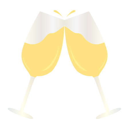 Abstract happy new year object on a white backgroundのイラスト素材