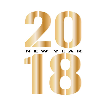 Abstract Happy New Year object on a white background.のイラスト素材