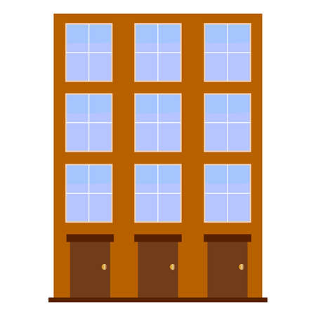 Abstract Big Building on a white backgroundのイラスト素材