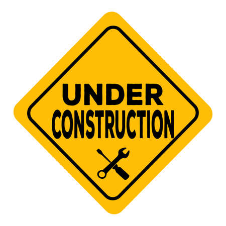 Abstract under construction background with some special objectsのイラスト素材