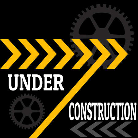 Abstract under construction background with some special objectsのイラスト素材