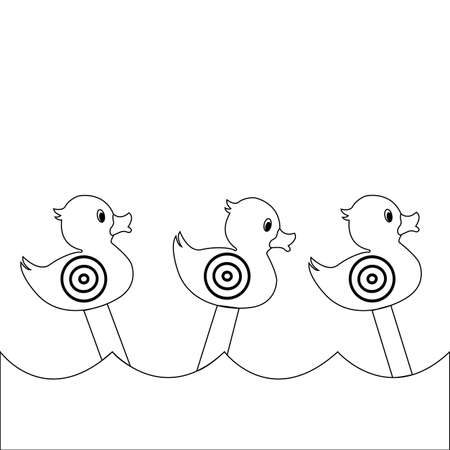 Abstract outline carnival object on a white backgroundのイラスト素材