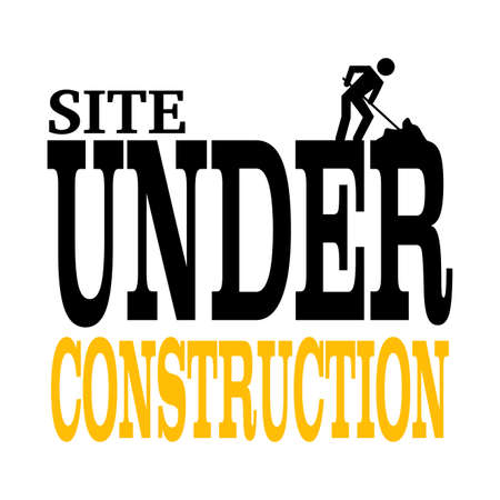 Abstract under construction background with some special objectsのイラスト素材