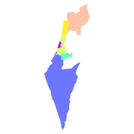 Abstract country map with states divions on a white backgroundのイラスト素材